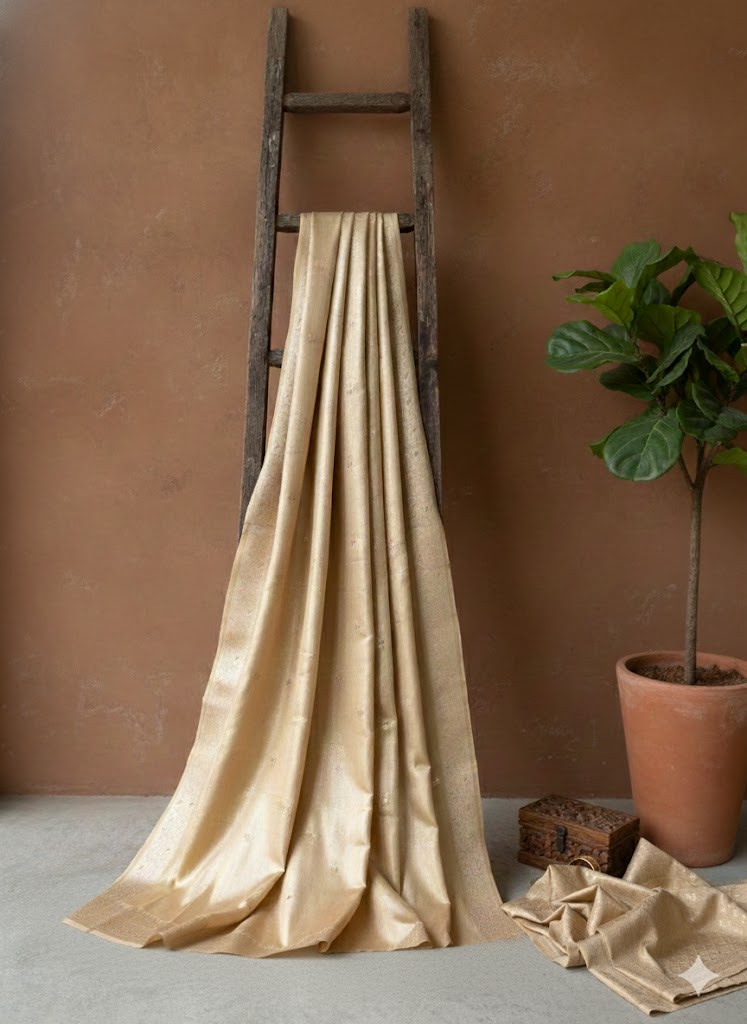 Golden Glaze Tussar Saree